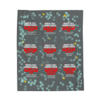 North Pole Correctional Velveteen Plush Blanket - Cozy Holiday Throw
