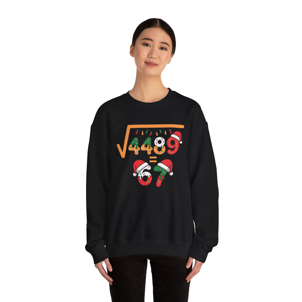 Christmas Math Crewneck Sweatshirt with Holiday Fun Design