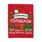 Personalized Christmas Crew Velveteen Plush Blanket Large — "Making Memories Together"