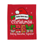 Personalized Christmas Crew Velveteen Plush Blanket — "Making Memories Together"