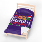 Personalized Christmas Crew Velveteen Plush Blanket Large — "Making Memories Together"