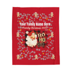 Personalized Christmas Santa Plush Blanket — 'Your Family Name Here' | Family Christmas 2025