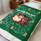 Personalized Christmas Santa Plush Blanket — 'Your Family Name Here' | Family Christmas 2025