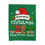 Personalized Christmas Crew Velveteen Plush Blanket Large — "Making Memories Together"