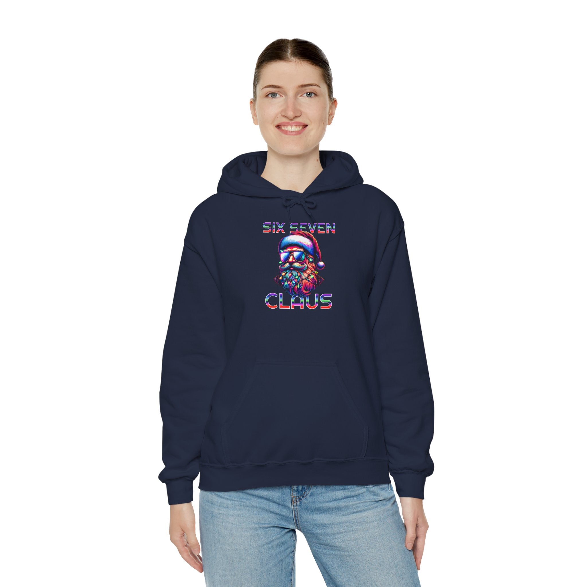 Colorful Christmas Hoodie with Santa Design
