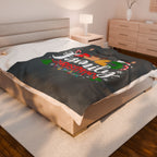 Personalized Christmas Crew Velveteen Plush Blanket Large— "Making Memories Together"