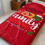 Personalized Christmas Crew Velveteen Plush Blanket Large — "Making Memories Together"