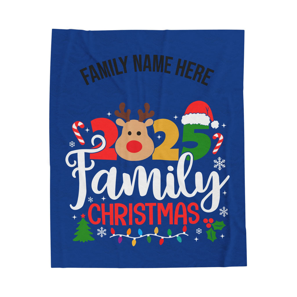 Personalized 2025 Family Christmas Blanket — Custom Name Holiday Plush Throw