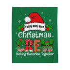 Personalized Christmas Crew Velveteen Plush Blanket — "Making Memories Together"